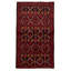 One-of-a-Kind 3'5" x 5'10" 1980s Rectangle Wool Area Rug in Black and Red