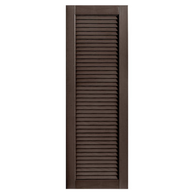 Straight Top Full-style Open Louver Shutters Pair