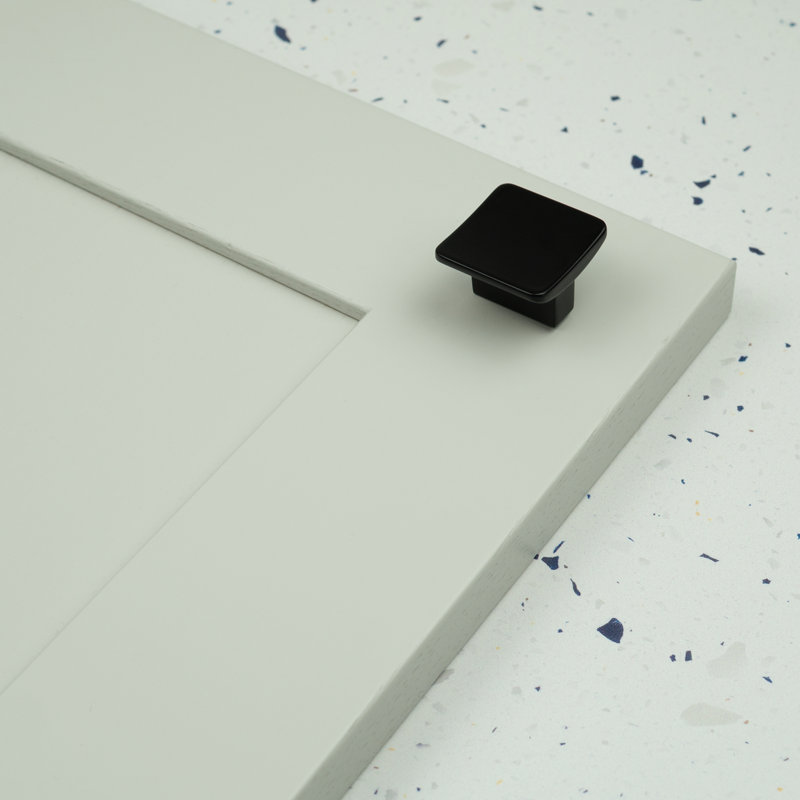 32mm Matt Black Square Knob