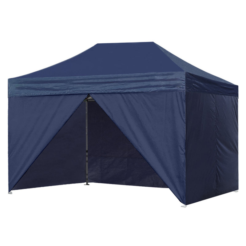 Auvent escamotable en acier Amber-Lee, Bleu marine, 8 pi x 12 pi