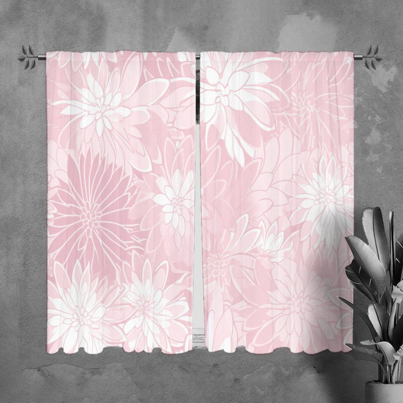 Rideaux à motif floral - 6075, L 40 po x L 82 po