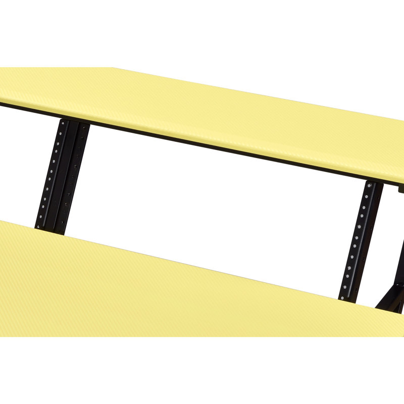 Yellow & Black Finish Music Recording Studio Desk, Yellow/Black