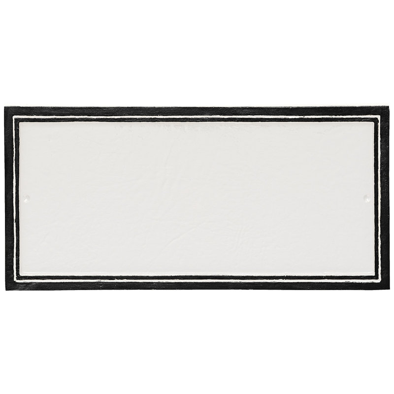 Plaque d’adresse murale sur 1 ligne Fremont, Blanc / noir, Oui