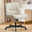 Fauteuil de bureau de 23,2 po de large à mi-dossier et à hauteur réglable avec accoudoirs et siège réglable