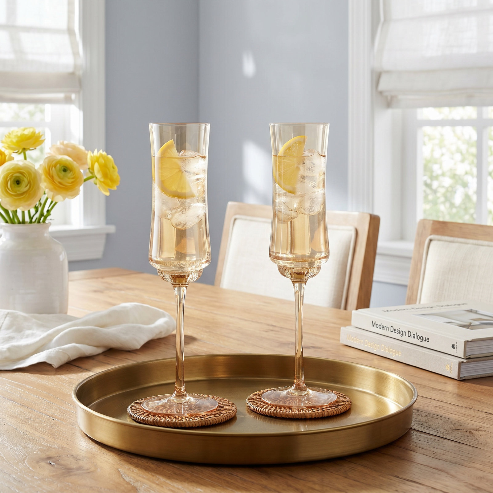 Ribbed Champagne Flute