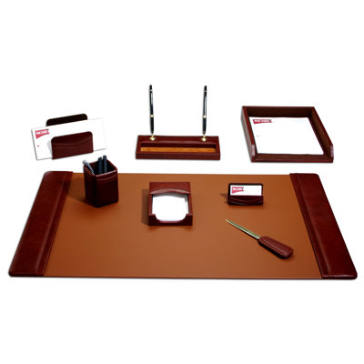 Leather Desk Organizer Set