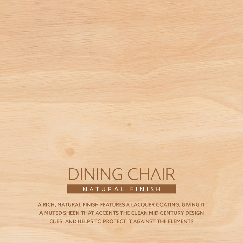 Aniek 18'' H Solid Wood Dining Chair, Natural