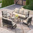 5 Piece Sofa Seating Group with Olefin Cushions