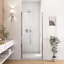 6Mm Tempered Glass 32" W X 72" Shower Door, Space Swing Full Seal Reversible Installation, Magnetic Soft-Close Feature-130848189