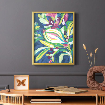 Blue Tropics II, reproduction encadrée - bois massif