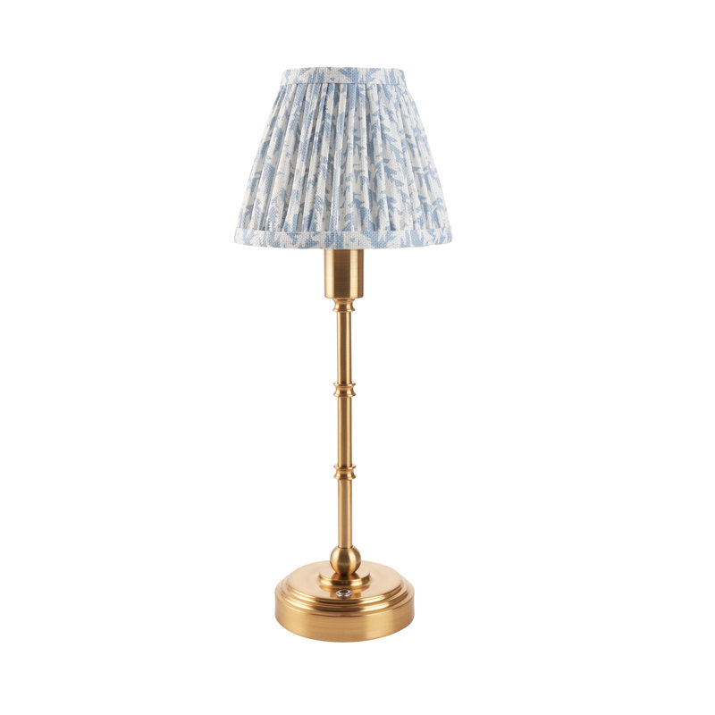 Burley Rechargeable Metal Table Lamp, Shell Bay Blue