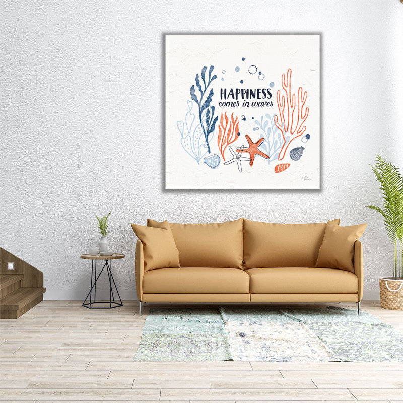 Simple Sea I - reproduction d'art sur toile, H 24 po x l 24 po