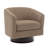 Applewold Upholstered Camel Corduroy Swivel Barrel Chair with Solid Wood Base-108258982