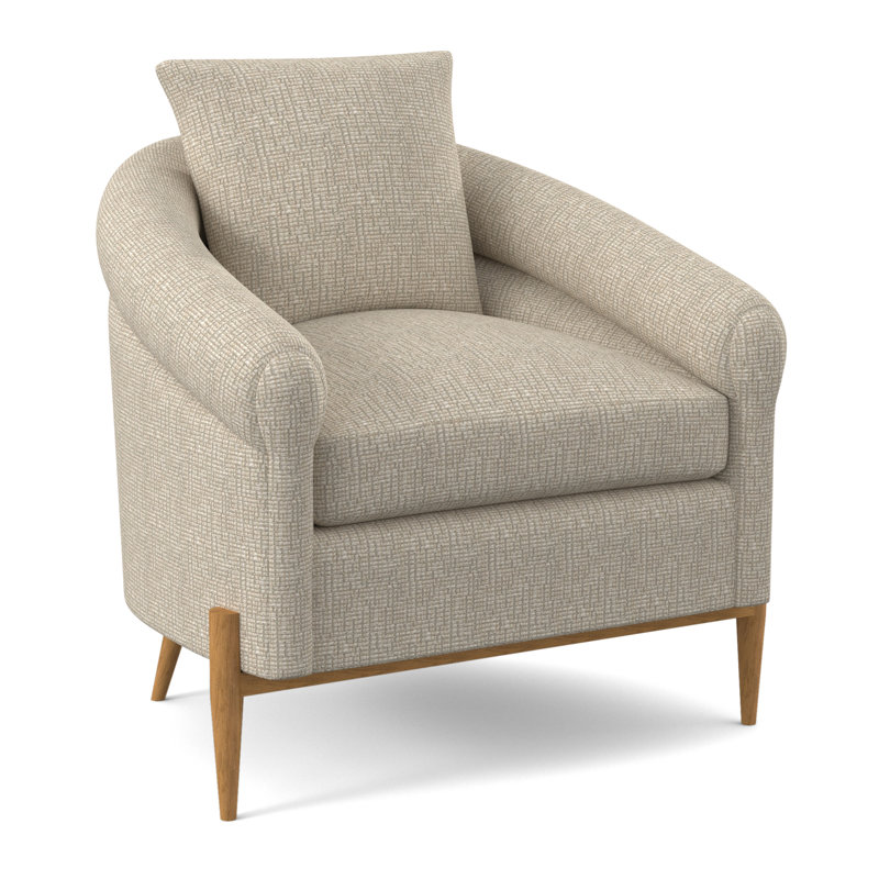 Jaxson Upholstered Armchair, Amber, Stepping Stones Ivory Viscose