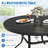 53" Patio Round Metal Dining Table With 1.57" Umbrella Hole-846509873