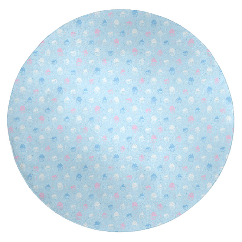 Chenille Indoor Rug, Round 5'