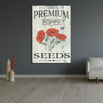 ArtDirect Soulspeak And Sawdust Gallery Wrapped Canvas Art Titled: Poppy Seeds
