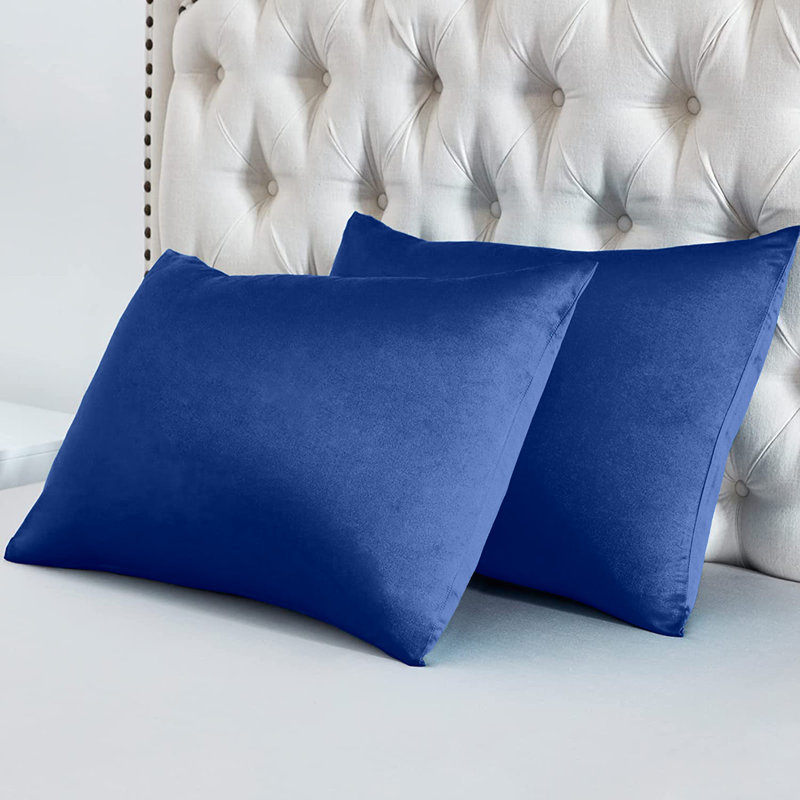 Aieshia 100% Satin Envelope Pillow Case, Navy