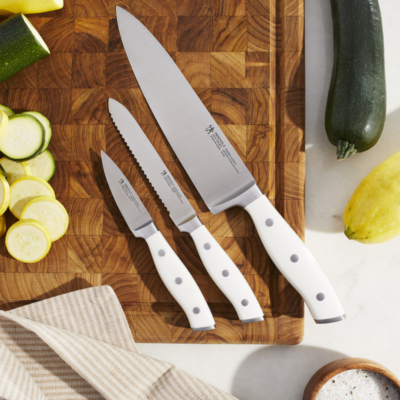 HENCKELS Forged Accent 3-Piece Starter Knife Set - White Handle