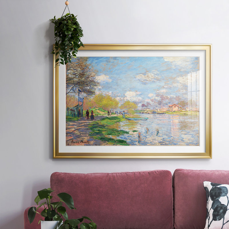 Monet, impression encadrée sur papier par Claude Monet, H 15 po x l 21 po x P 1,5 po, Or