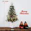Ensemble de 2 sapins de Noël enneigé avec 78 lumières DEL, baies rouges et minuterie, base en pot