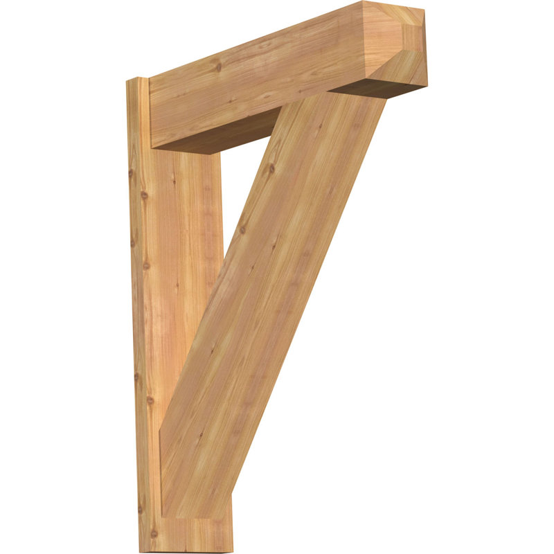 Artisan traditionnel en bois rustique, Cèdre rouge occidental l 7 1/2 po (lisse), P 30 po x H 36 po