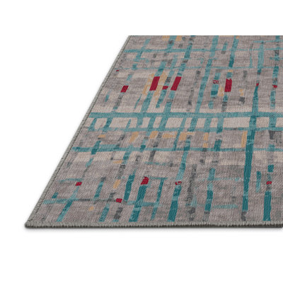 Machine Washable Gray Area Rug