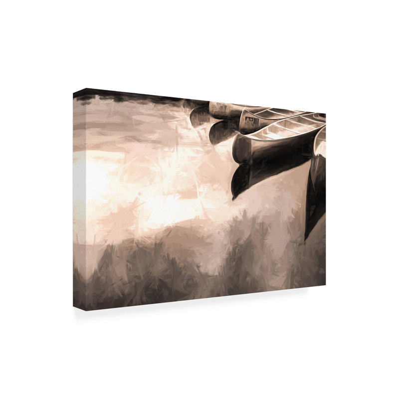 Art mural sur toile tendue - Jon Evan «Silver Fish», art mural pour salon, chambre à coucher ou bureau - 16 x 24