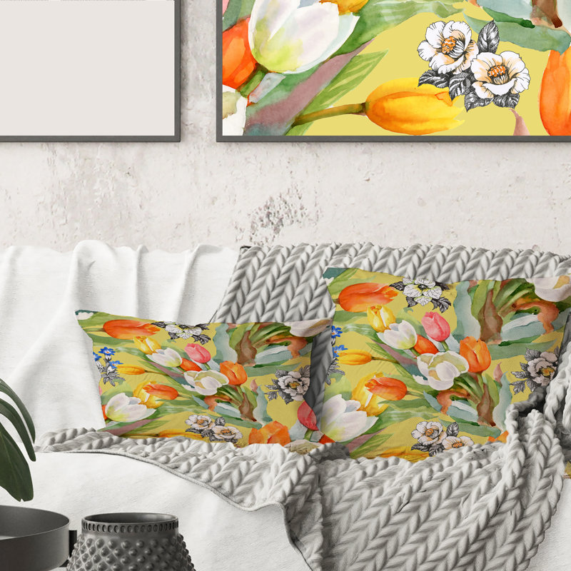 Floral Throw Pillow