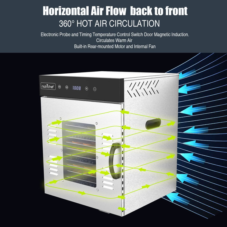 Nutrichef Premium Food Dehydrator Machine - 1000 Watts 14 Shelf