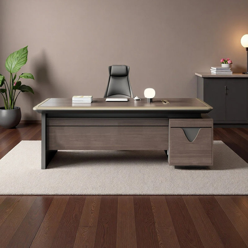 Bureau moderne au bureau, H 29,92 po x l 70,87 po x P 31,5 po