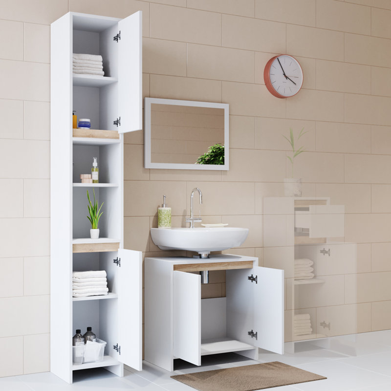 Barberton Freestanding and Wall Bathroom Storage Furniture Set