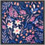 Impression sur toile de décorations murales encadrées botaniques abstraites bleues et roses-108345231-108345234