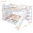 Full-Over-Full Castle Style Bunk Bed With 2 Drawers 3 Shelves And Slide - White-955227283-955227284