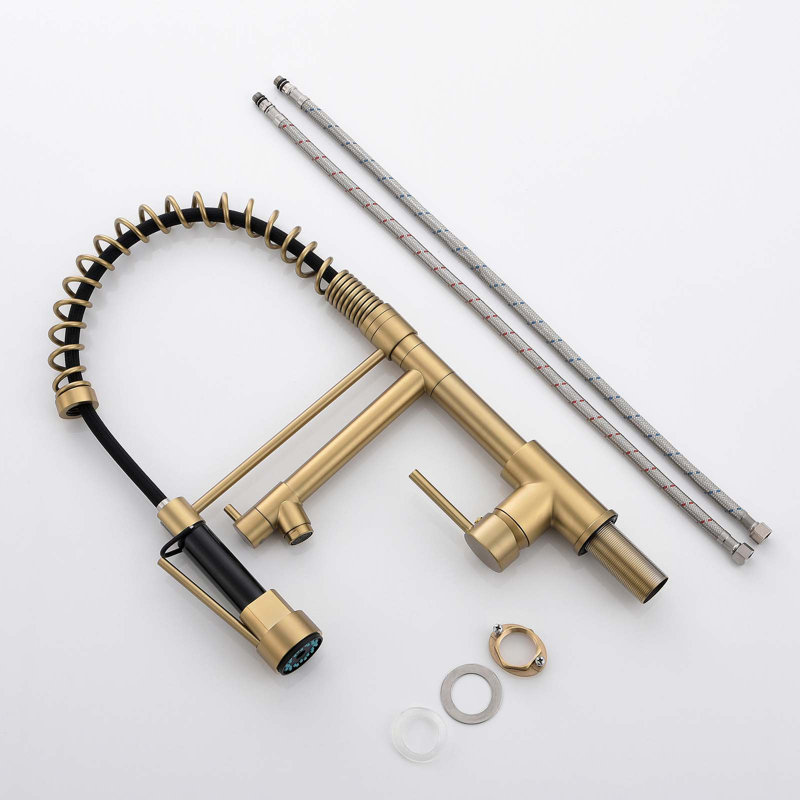 HOOSENG Pull Down Touch Kitchen Faucet, Gold