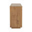 Table de canapé en bois 4 tiroirs et 1 tablette ouverte en chêne