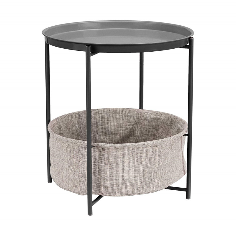 Avionna End Table, Grey/Brown/Blue