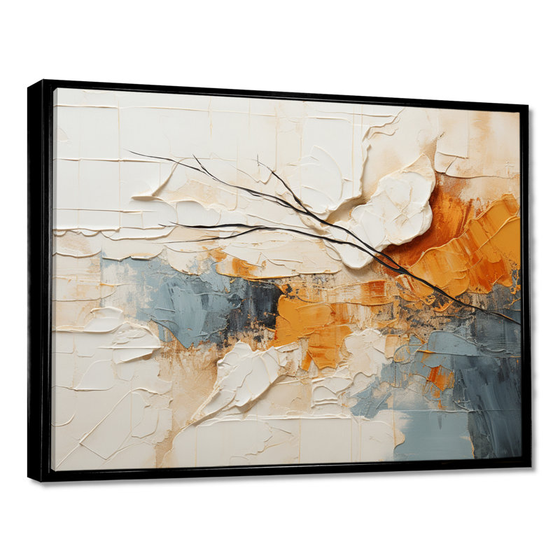 Minimalisme moderne, sérénité scandinave, reproduction d'art sur toile, H 34 po x l 44 po, Reproduction avec cadre flottant