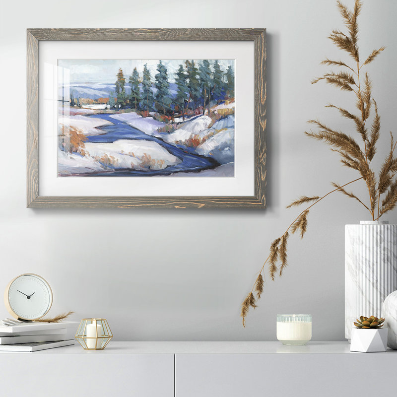 " First Snow I ", 14" H x 20" W x 1.5" D, Gray