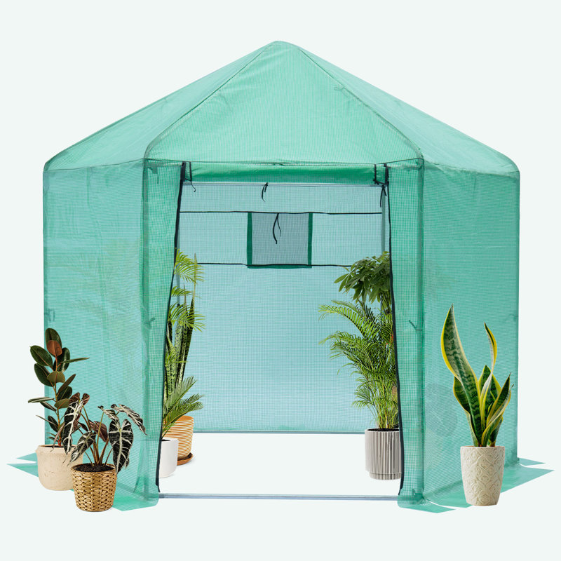 Walk-In Greenhouse Hexagonal Upgrade Reinforced Frame