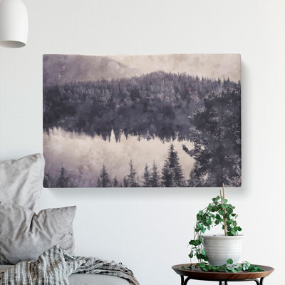 Forest And Lake Vol.2 - Wrapped Canvas Painting