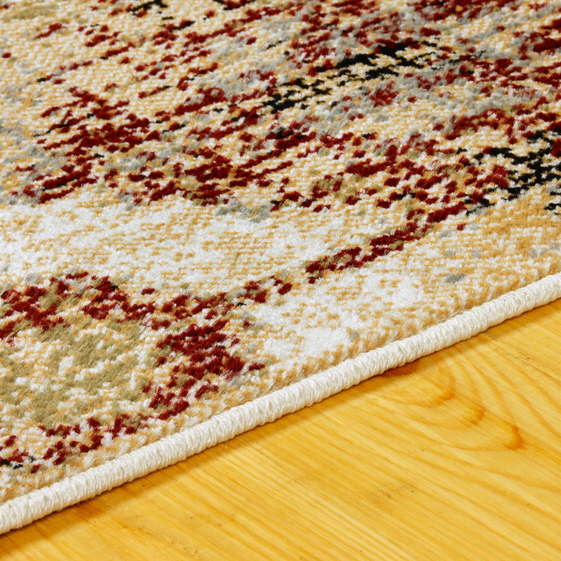 Tapis de couloir abstrait 100% polypropylène Albata, Tapis de couloir 2 pi 7 po x 8 pi