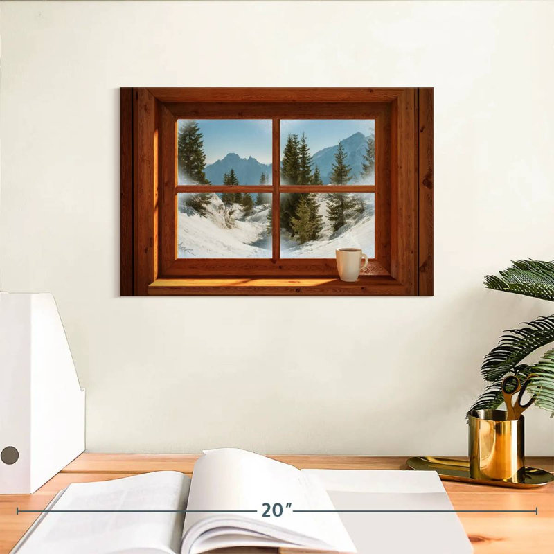 Lilie Winter Window View, 8" H x 12" W