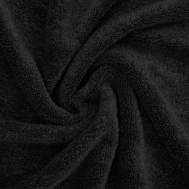 Ensemble de débarbouillettes 4 pièces 100% coton absorbant mâle, Noir