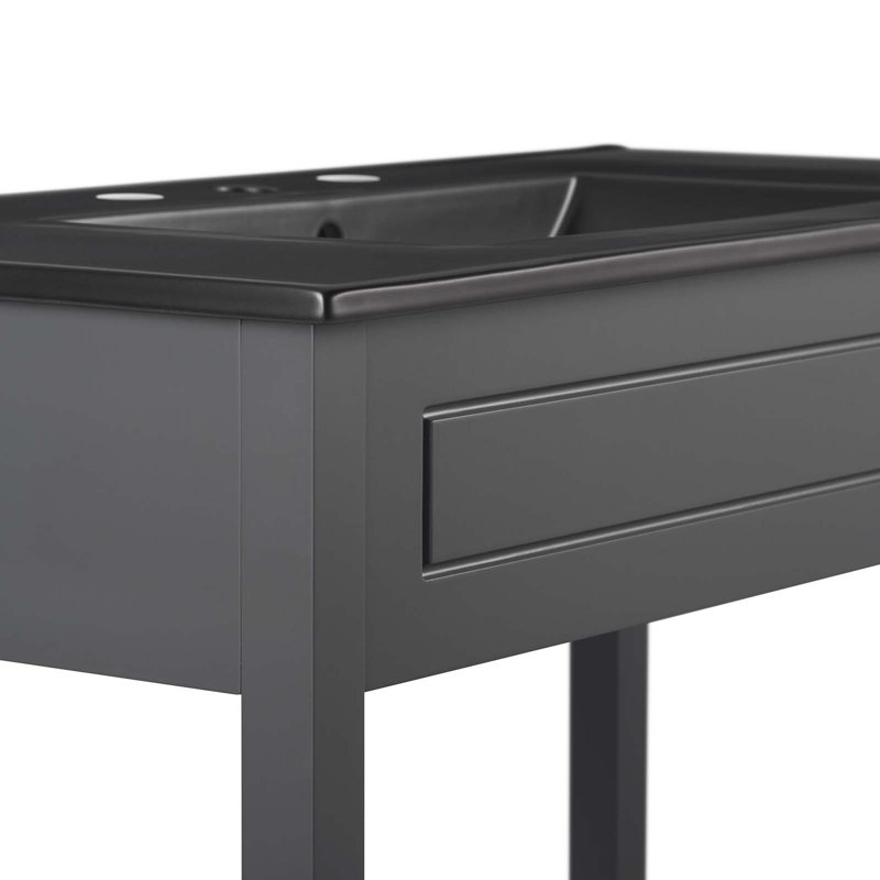 Meuble-lavabo 24 po Modway Altura, gris, Noir