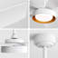 Ventilateurs de plafond de 42 pouces avec lumière DEL 22 W et télécommande 6 moteurs à courant continu réversible blanc pour chambre à coucher