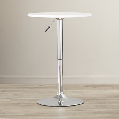 Aminia Height Adjustable (34"-42") Pedestal Pub Table