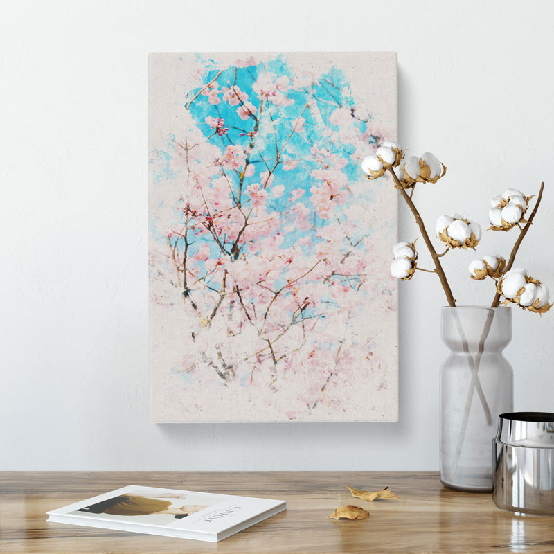 Branches Of A Cherry Blossom - Wrapped Canvas Painting, 76cm H x 50cm W x 3cm D