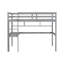Lit mezzanine simple gris avec bureau, étagères fonctionnelles et bureau d'escalade-1566253108