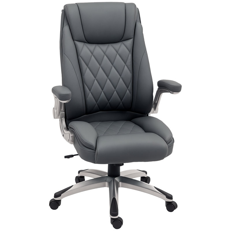 Brittani Office Chair with Headrest, Dark Grey